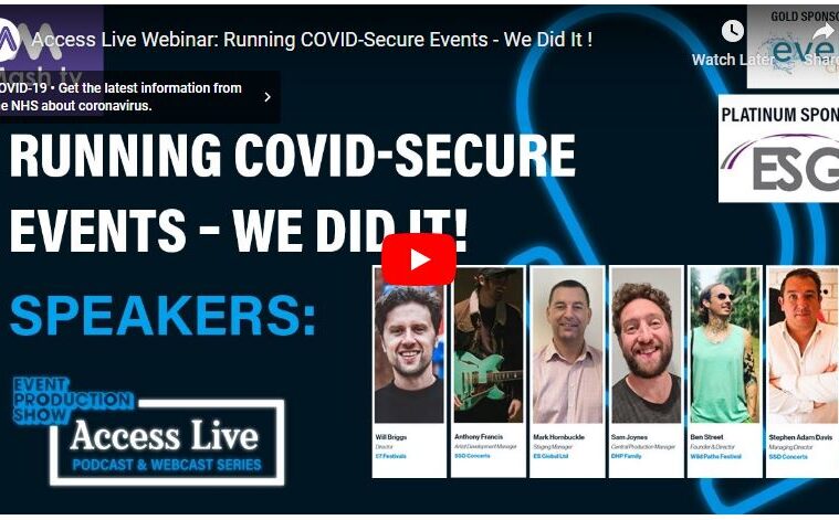 webinar - RUNNING COVID-SECURE EVENTS – WE DID IT cover image