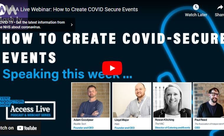 webinar - HOW TO CREATE COVID SECURE EVENTS cover image